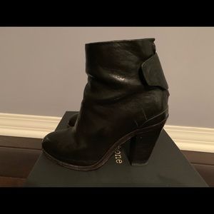 Rag & bone Kerr black leather booties